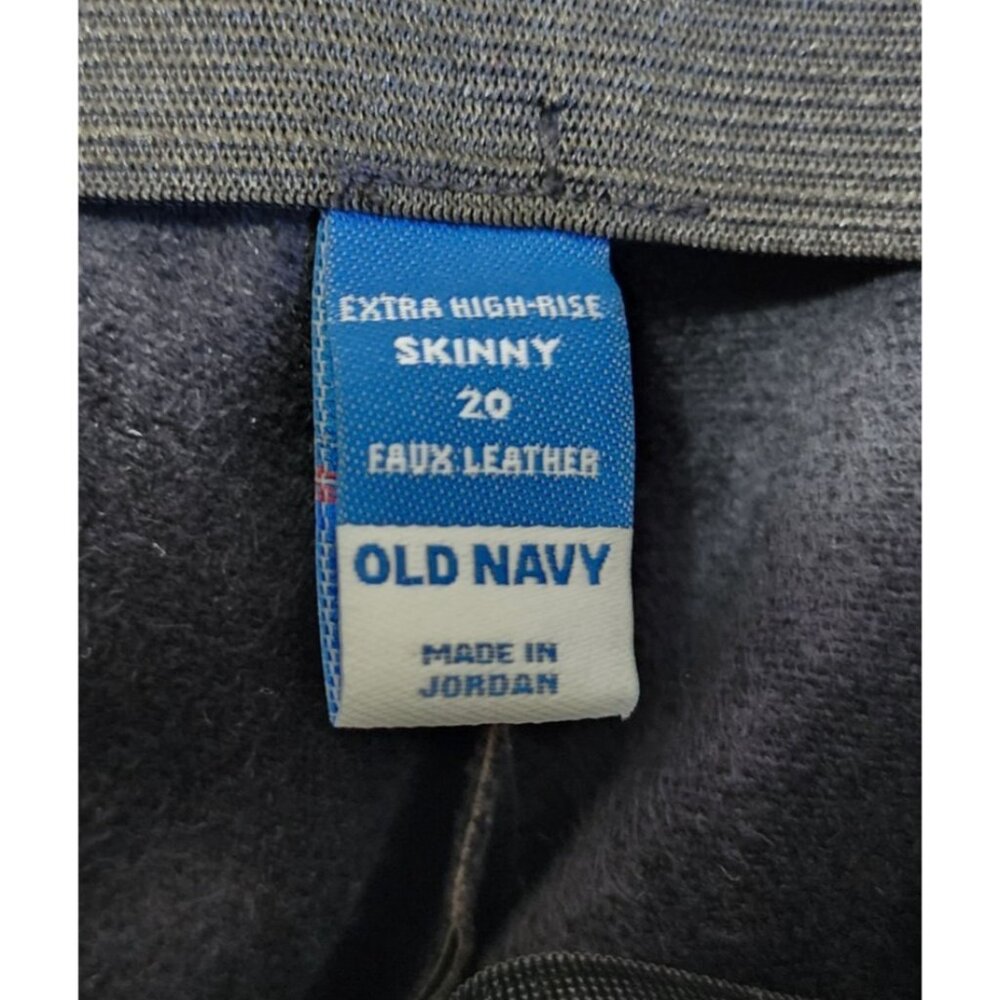 NEW Old Navy Women's Extra High-Rise‎ Skinny Faux Leather Pants Black Plus Sz 20 - Picture 13 of 16